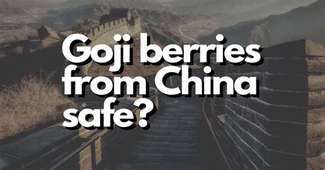are goji berries from china safe to eat